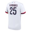 Maillot de Supporter Paris Saint-Germain Nuno Mendes 25 Extérieur 2024-25 Pour Enfant